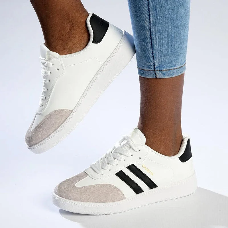 Madison Ariella Fashion Sneaker - White / Black